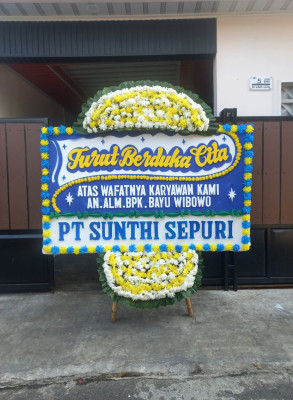 Papan Bunga Duka di Prabu Jaya